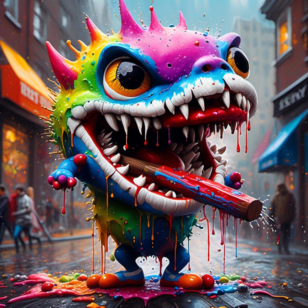 Hyperreal Gremlin Spike with Baseball Bat