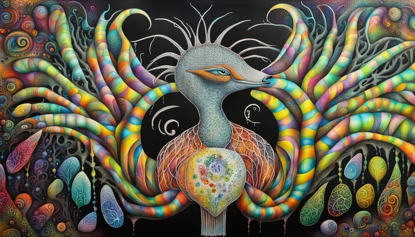 Echidna Dream in Colorful Graffiti Street Art