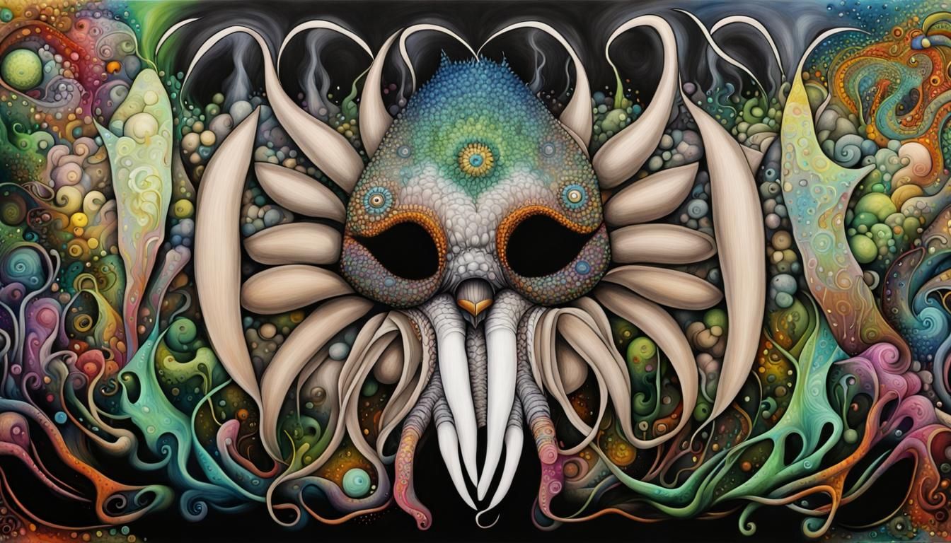 Echidna Dream in Polychromatic Graffiti Art