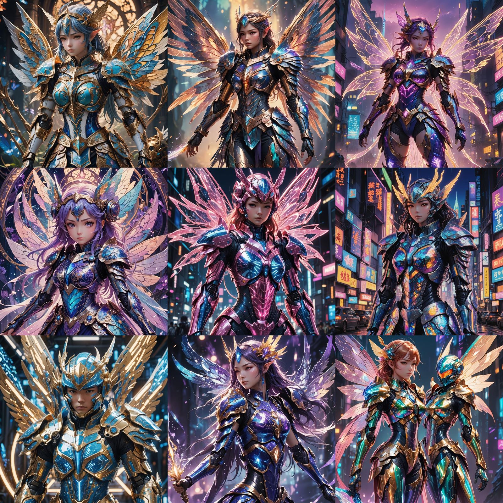 Fairy in Enchanted Futuristic Battle Armor