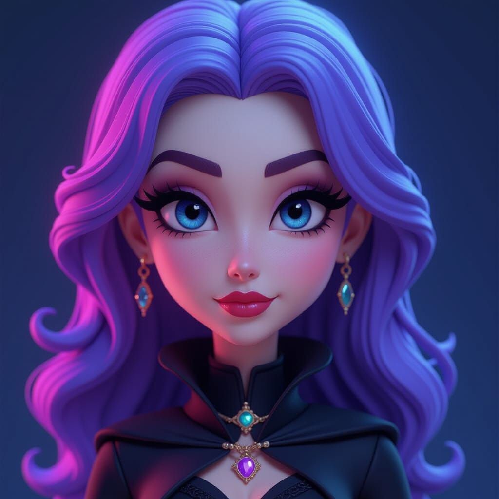 Lilith the Witch: 3D UHD Stick Figure Portrait