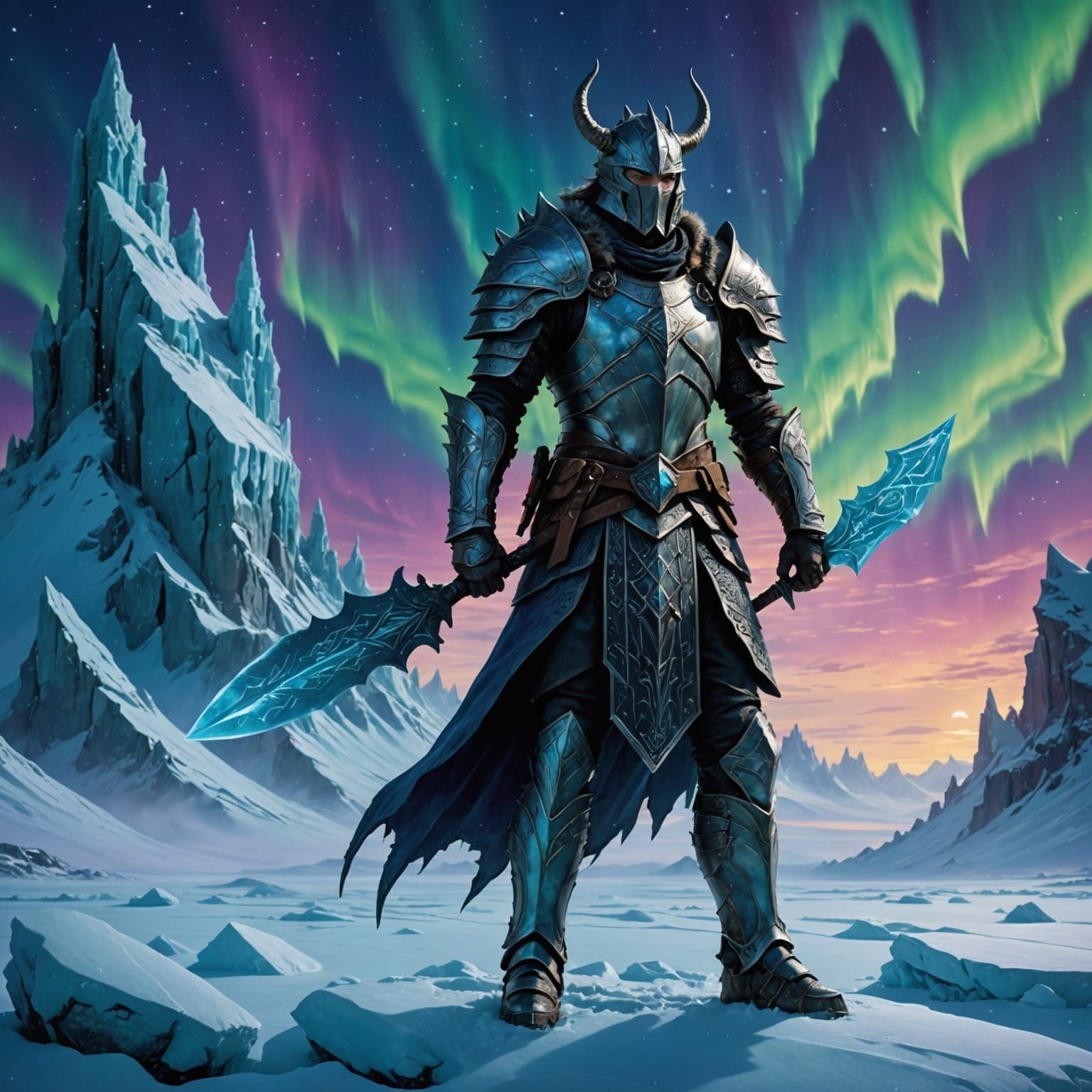 Erik the Warrior Stands at the Edge of the Frozen Tundra