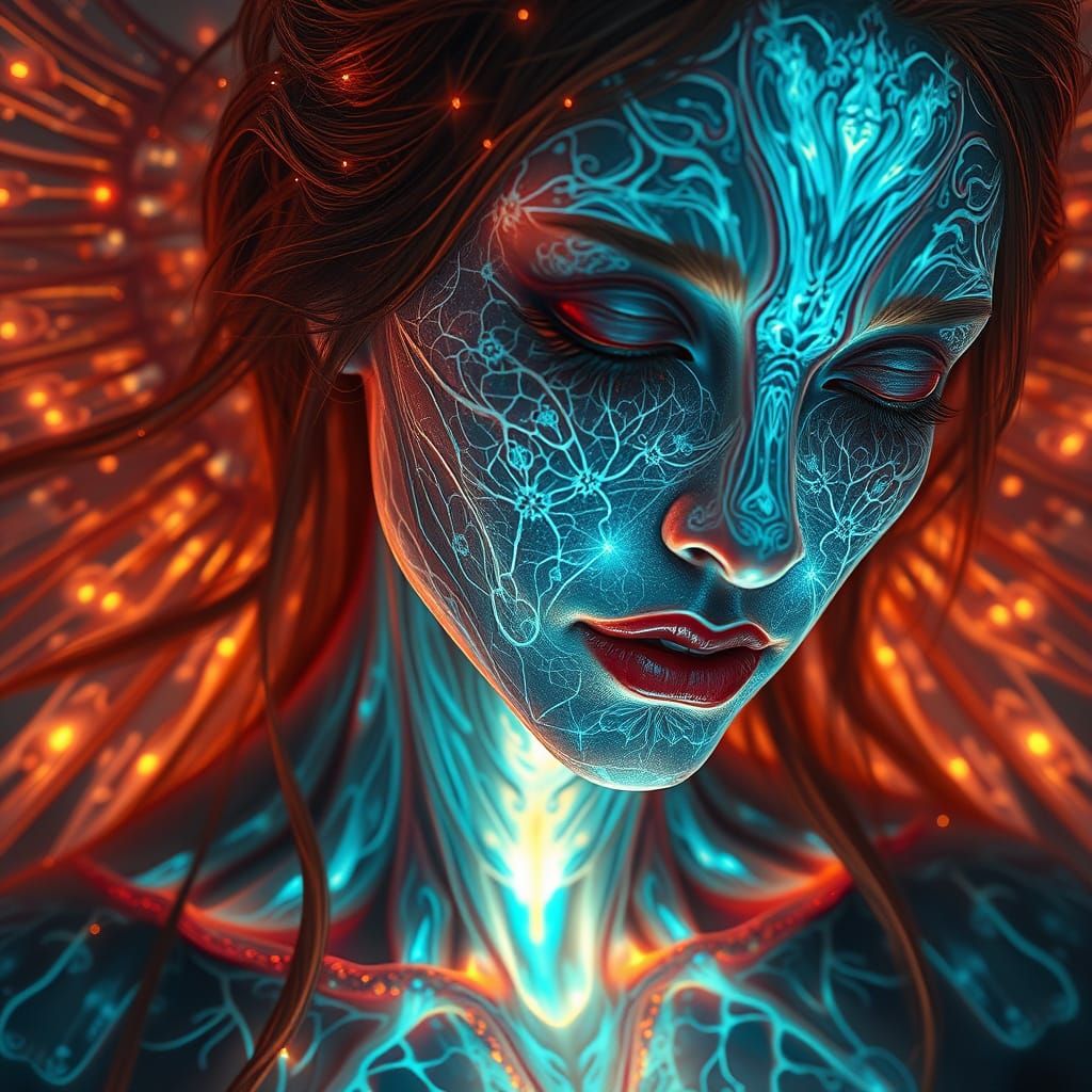 Ethereal Russian Goddess with Radiant Aura