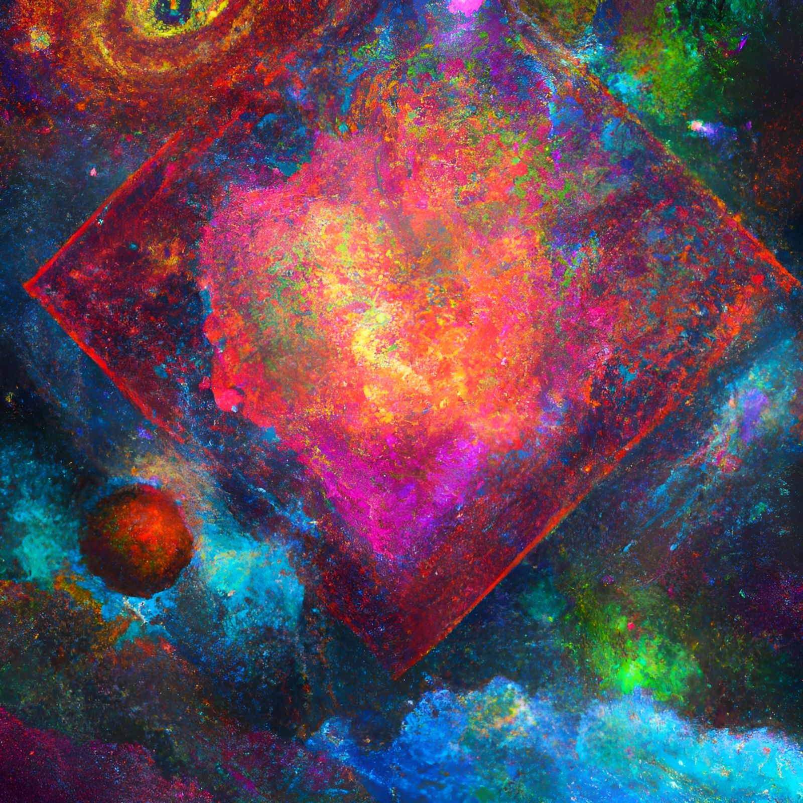 Boho Cosmic Nebula Transit: Holographic Astral Illustration
