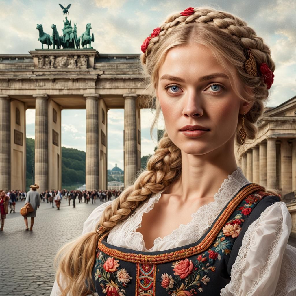 Portrait of a Deutsche Fräulein: Timeless Elegance in Tradit...