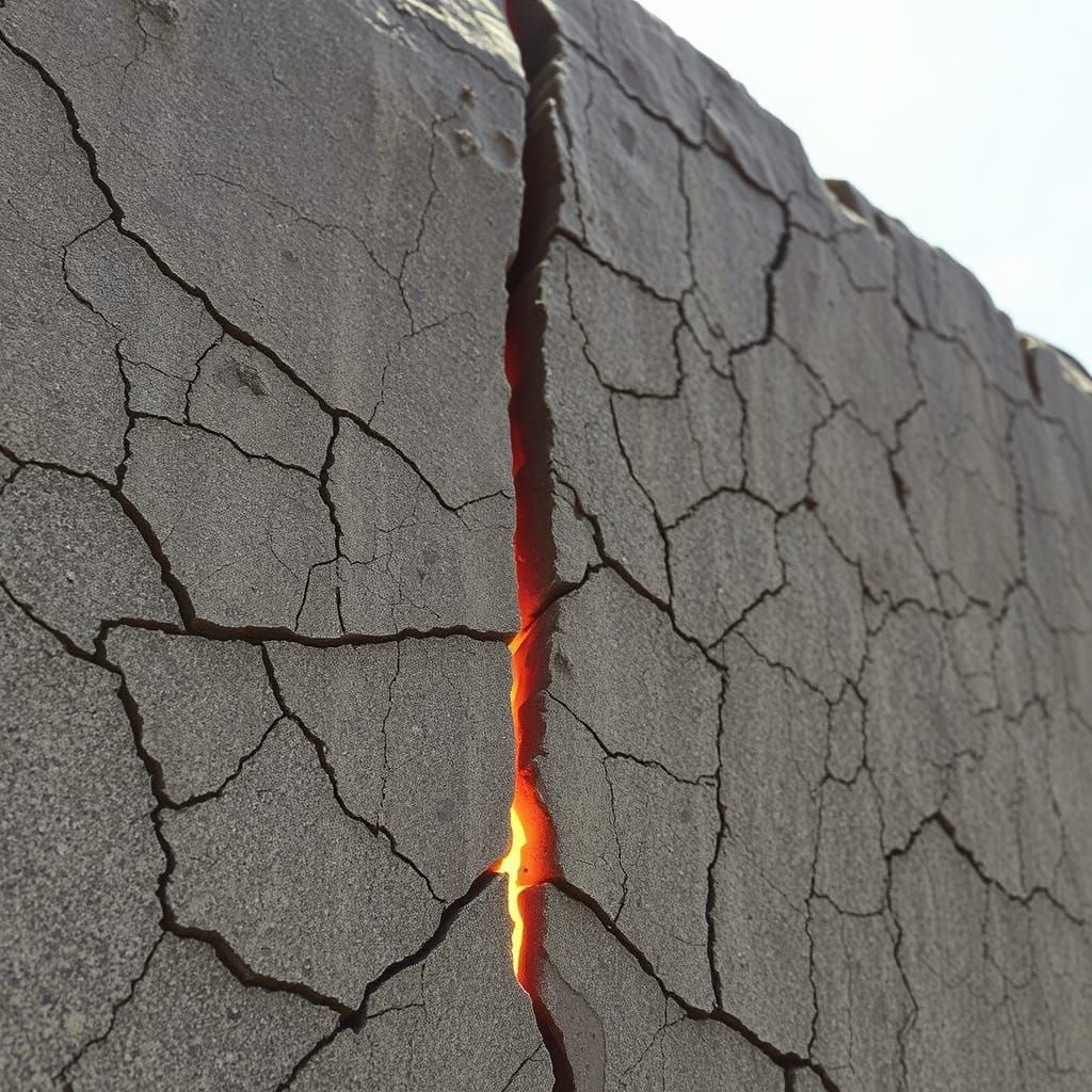 Glowing Cracks: An Abstract Celebration of Authenticity