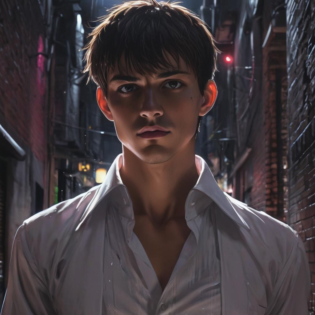 Seto Kaiba in Dark Alleyway, Digital Painting