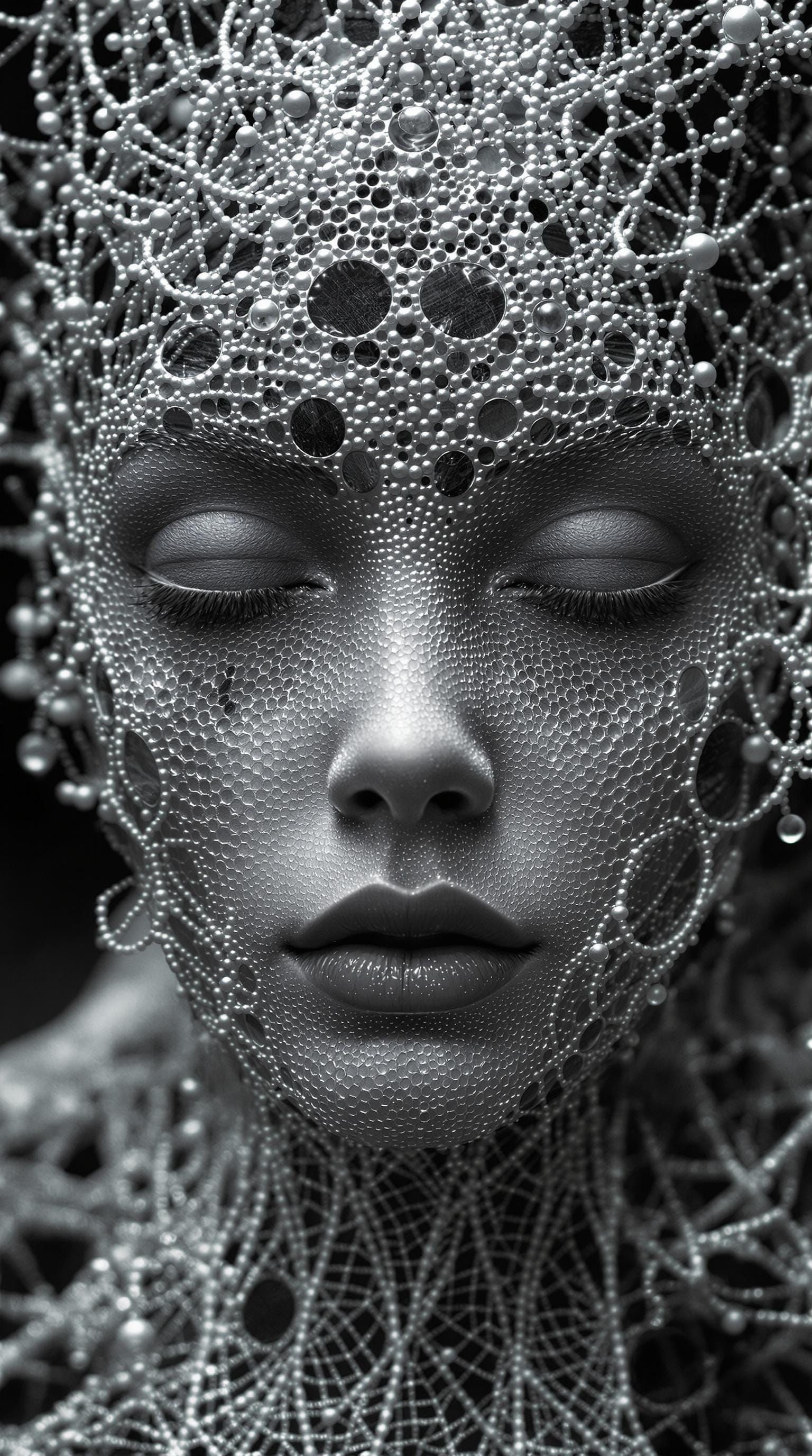 Cosmic Ethereal Galactic DNA Portrait in Surreal Style