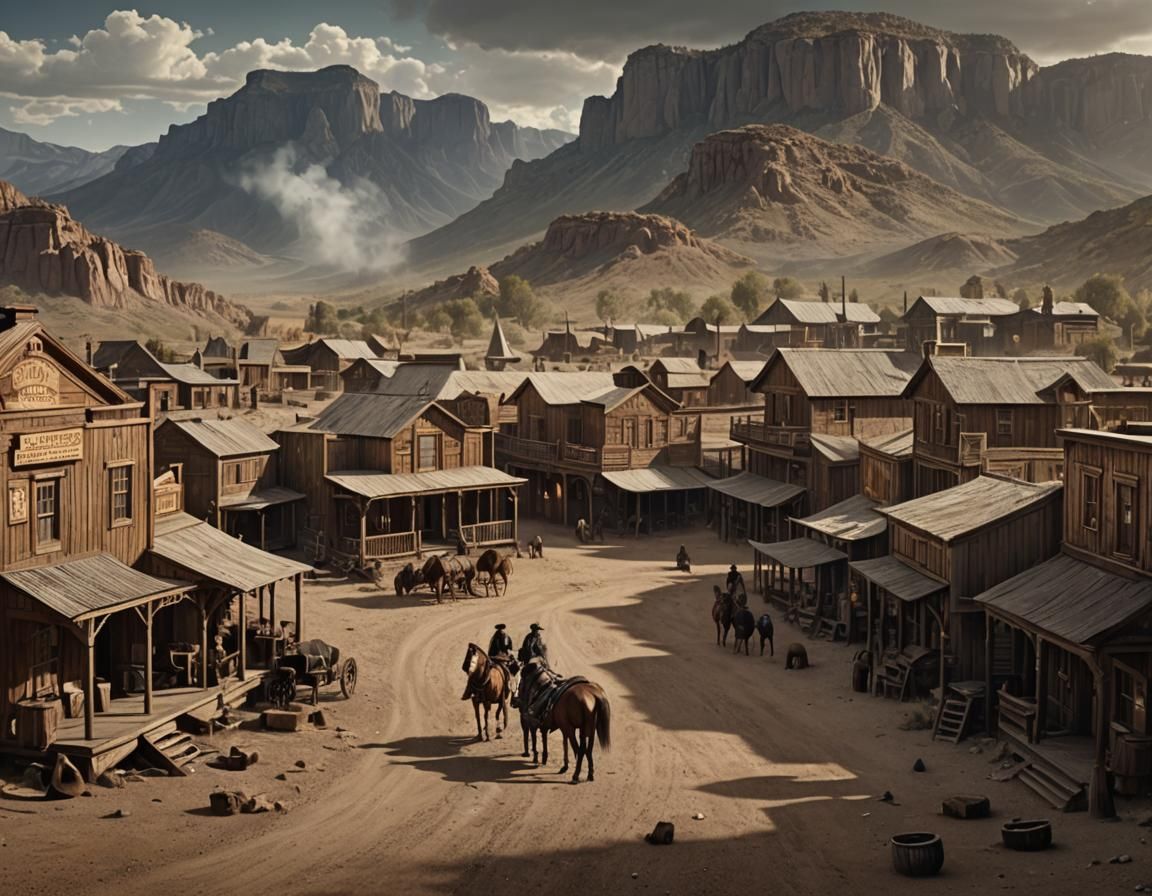 Old West Town: Cinematic Digital Matte Painting