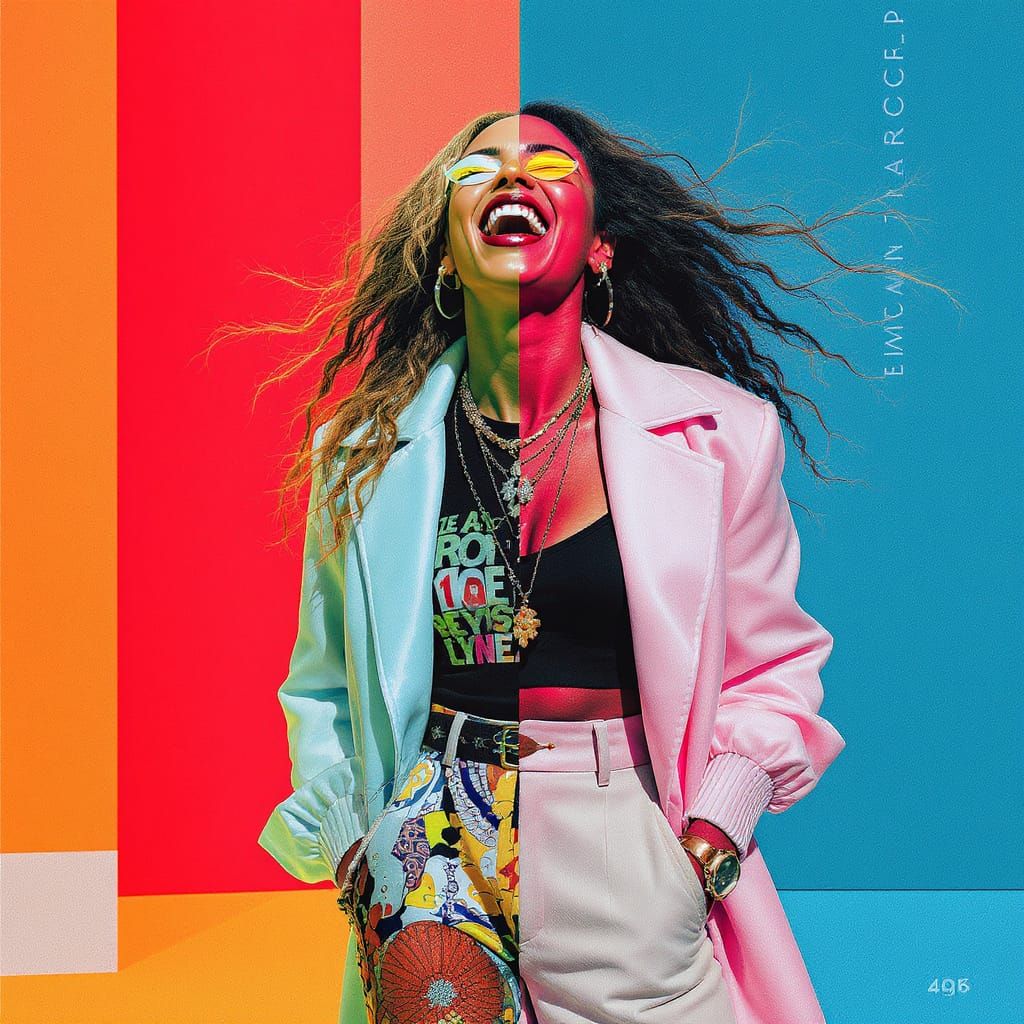 GloRilla's Joyful Reaction to Beyoncé, Pop Art Style