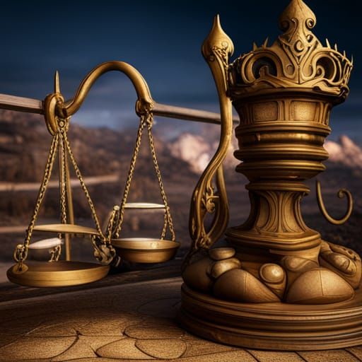 Scales of Justice: Detailed Matte Painting