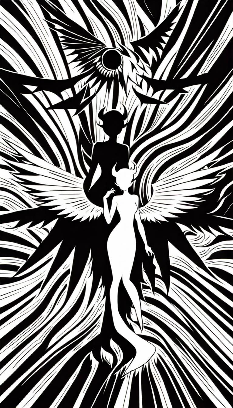 Anime Fusion: Angel and Demon in Contrast