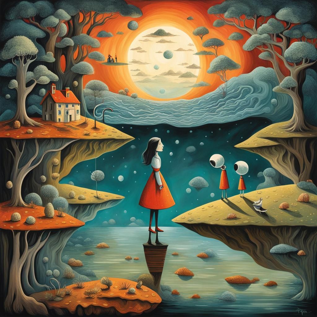 Surreal Whimsy in Distorted Reality