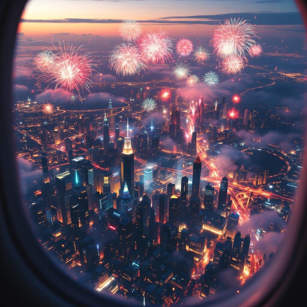 Cyberpunk Cityscape at Dusk