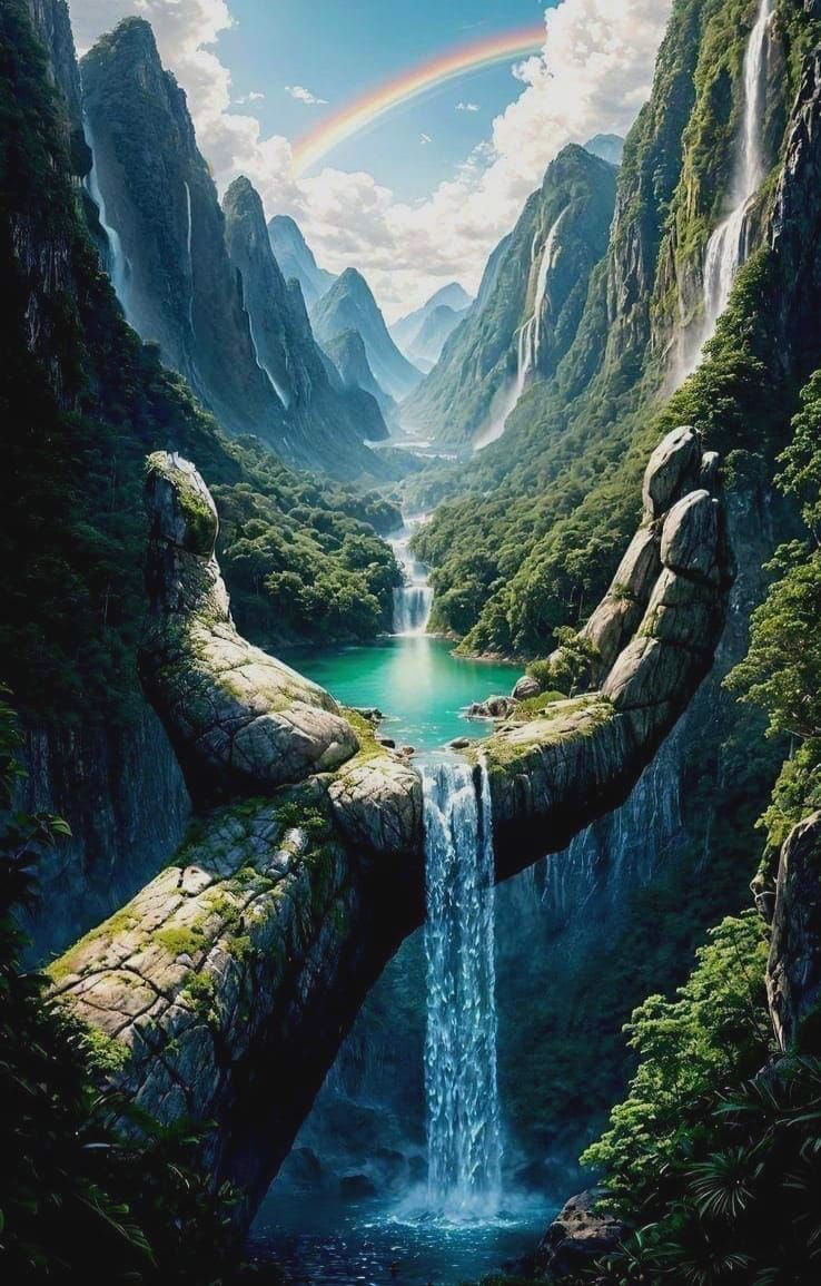 Waterfall Valley of the Colossus