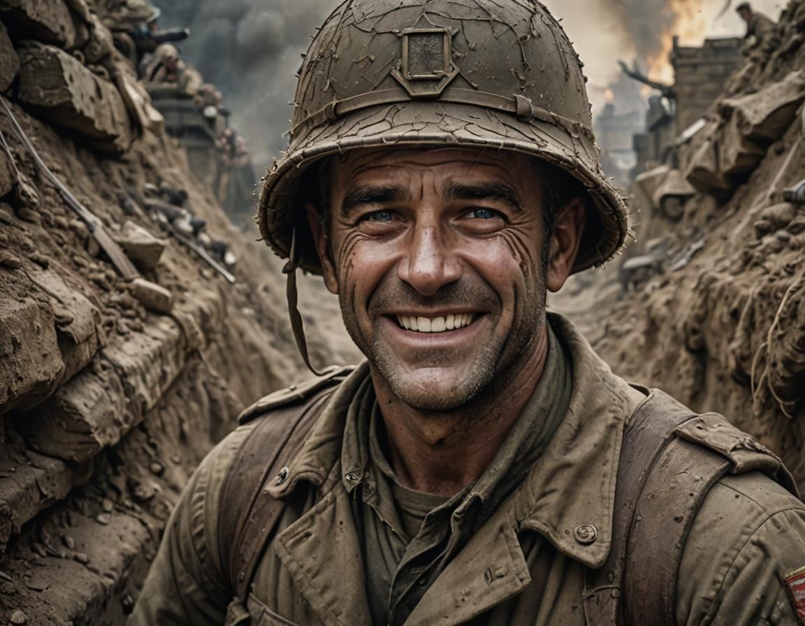 Mel Gibson as WWI Soldier: Detailed Matte Painting