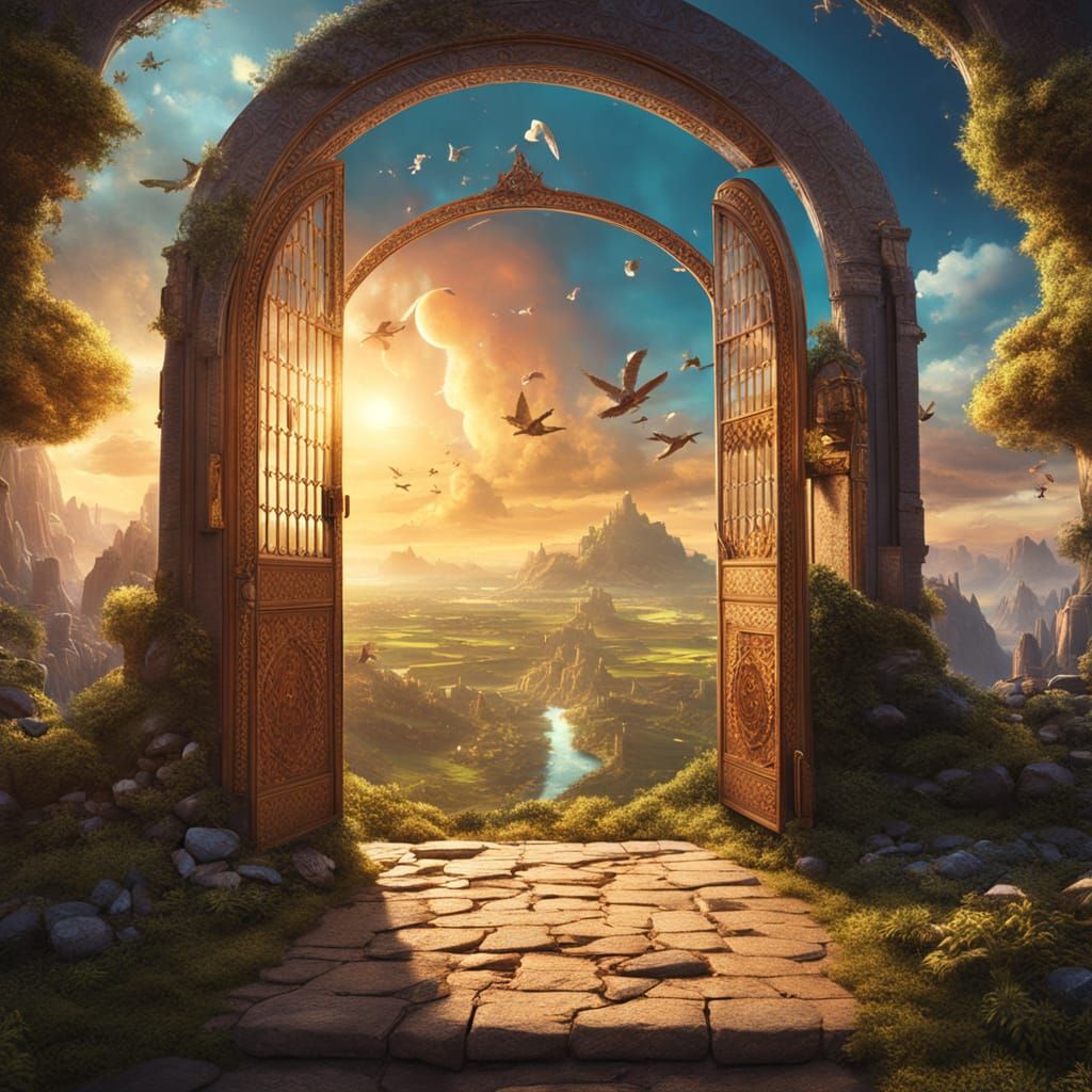 Heavenly Door in a Land of Peace: Digital Matte Painting
