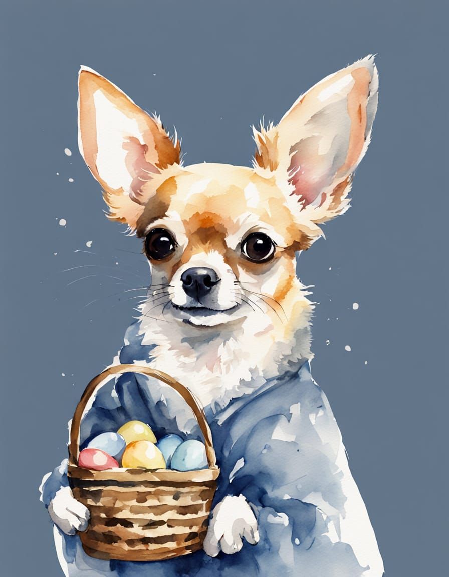 Chihuahua in Whimsical Easter Costume