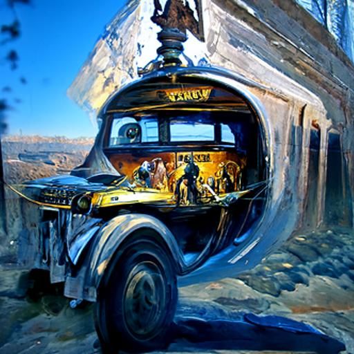 Time Travelers View of the World as Oil Painting