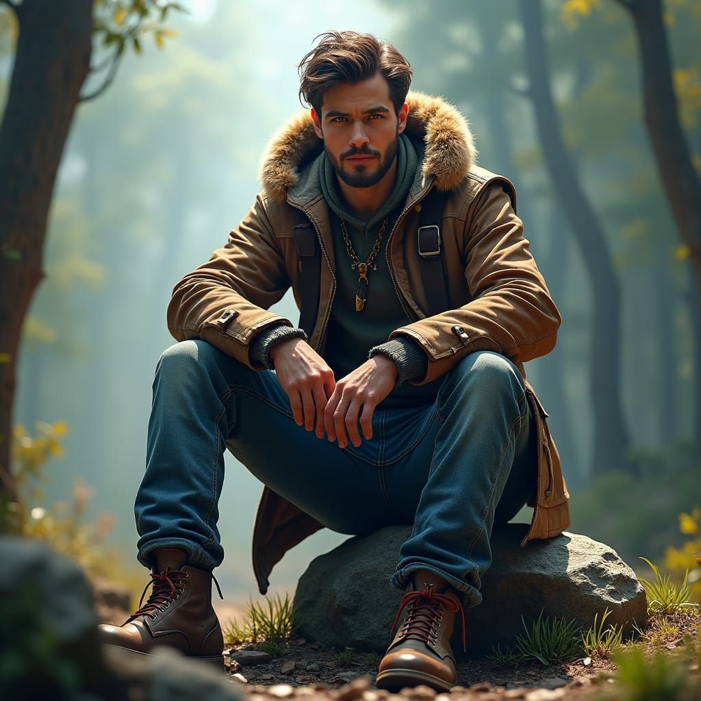 Man in Hooked Jacket: Fantasy Concept Art