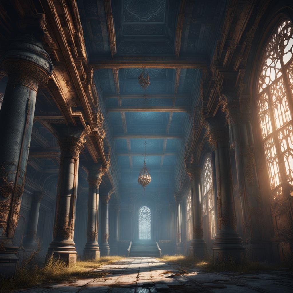 Minimalist Liminal Space: Abandoned Hall in Unreal Engine