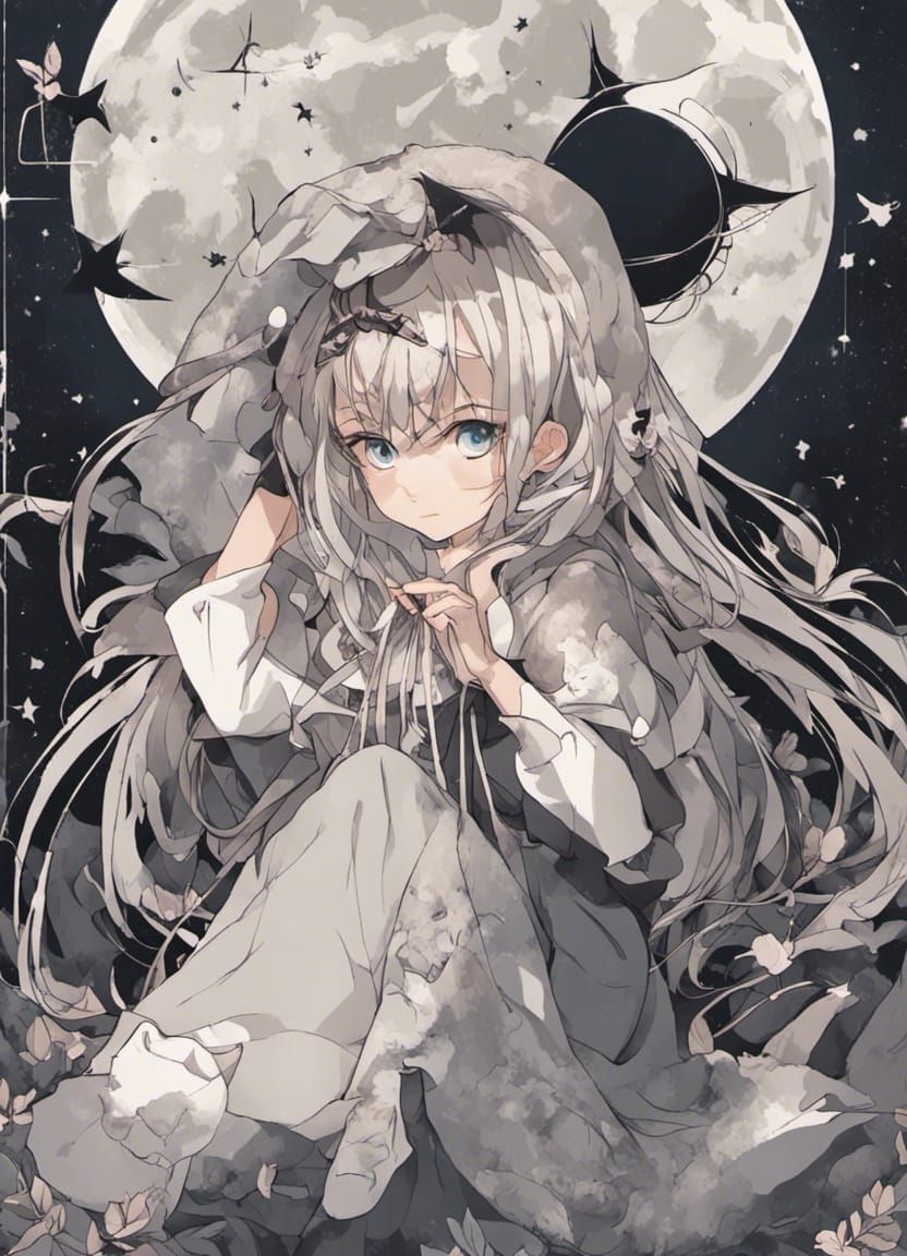 Futuristic Moon Princess with Cyberpunk Sword