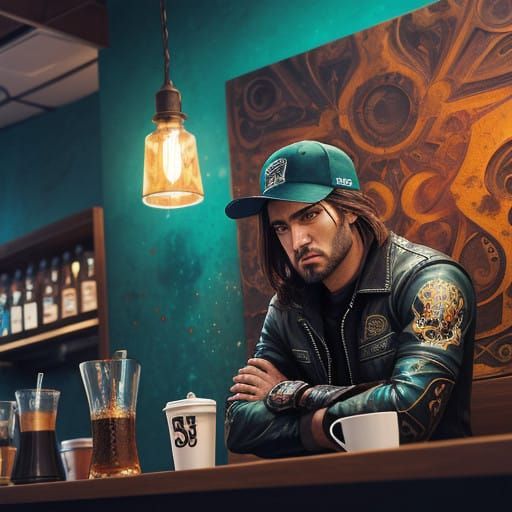 Vibrant Morning in a Bustling Coffeeshop