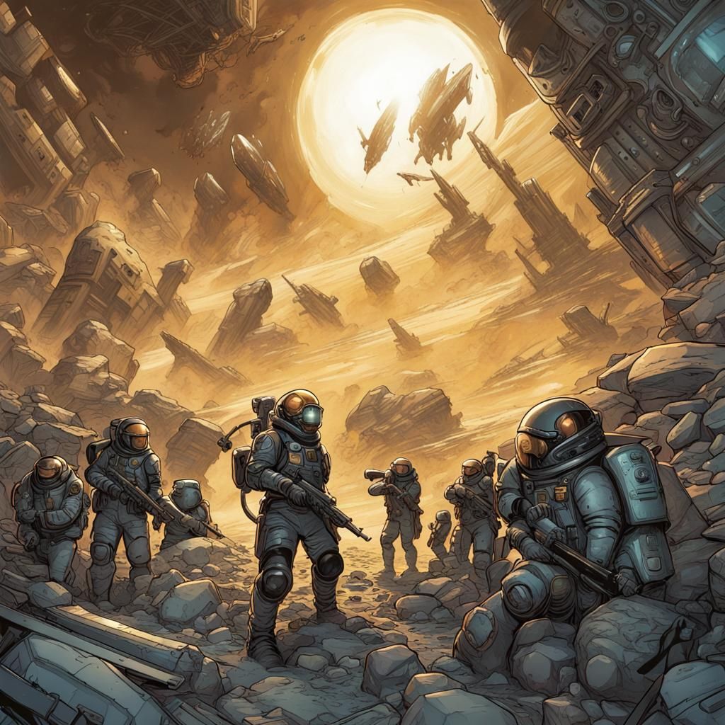 Helldivers Comic Book Art by Brooks and Mumford