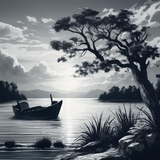 Striking Black and White Abstract