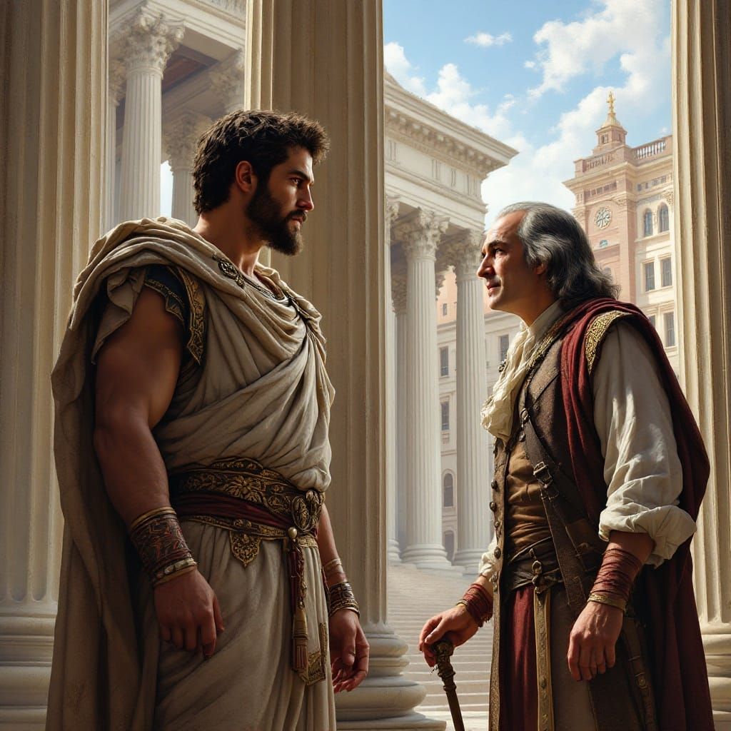 Historical Figures Meet in Mystical Realism