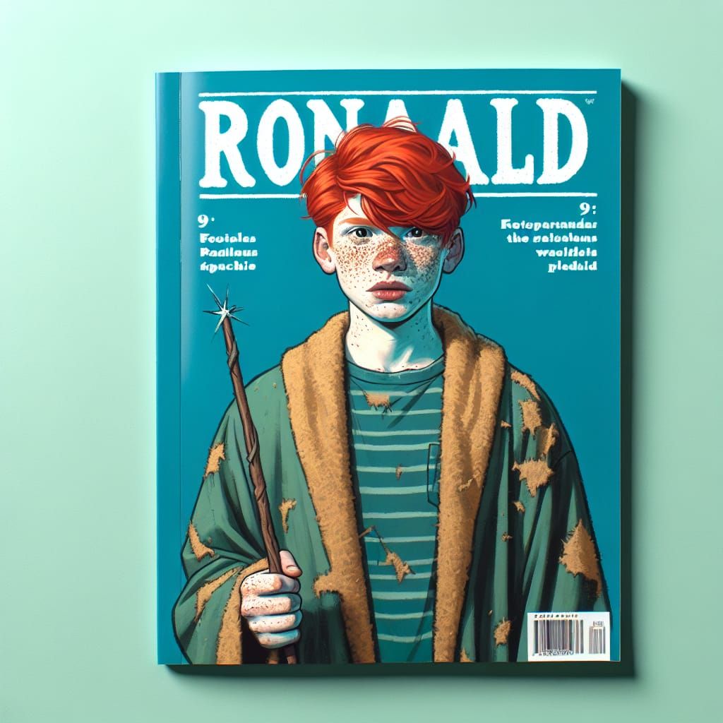 Magazine Cover: Red-Haired Boy with Broken Wand