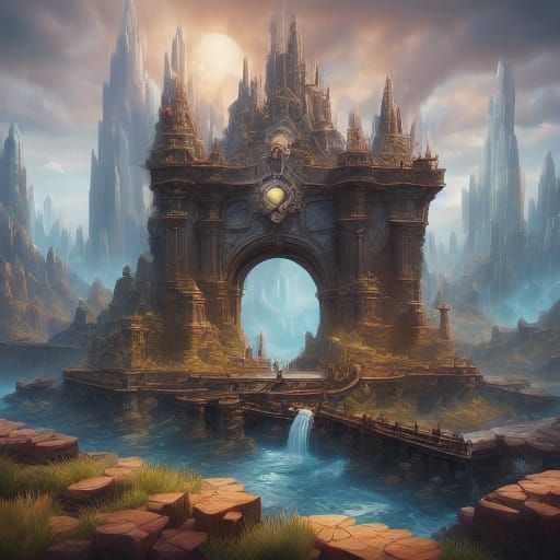 Charming Green Dinosaur-Kangaroo Character in Whimsical Fant...