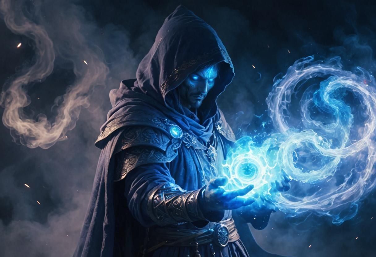 Ethereal Time Mage with Void Magic and Staff