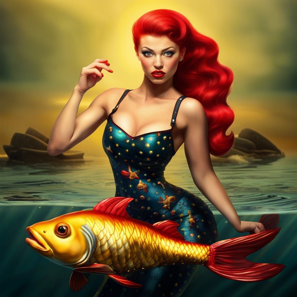 Pin Up Mermaid II