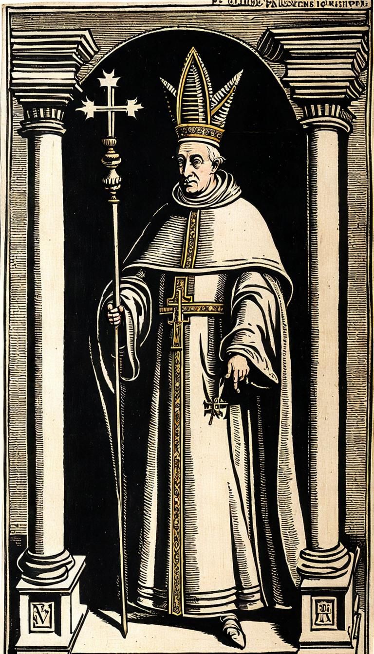 Pope Alexander VI as Devil: 16th Century Woodcut