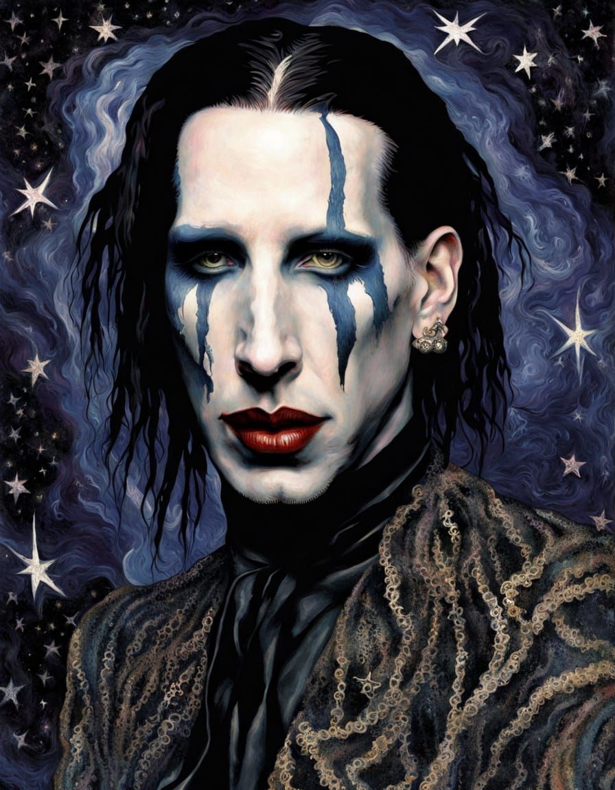 Surreal Portrait with Reflecting Eyes in Post-Impressionism ...