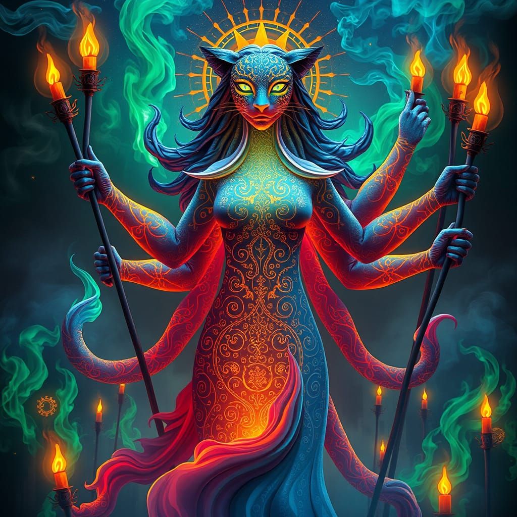 Goddess of Time in City of Green Fire