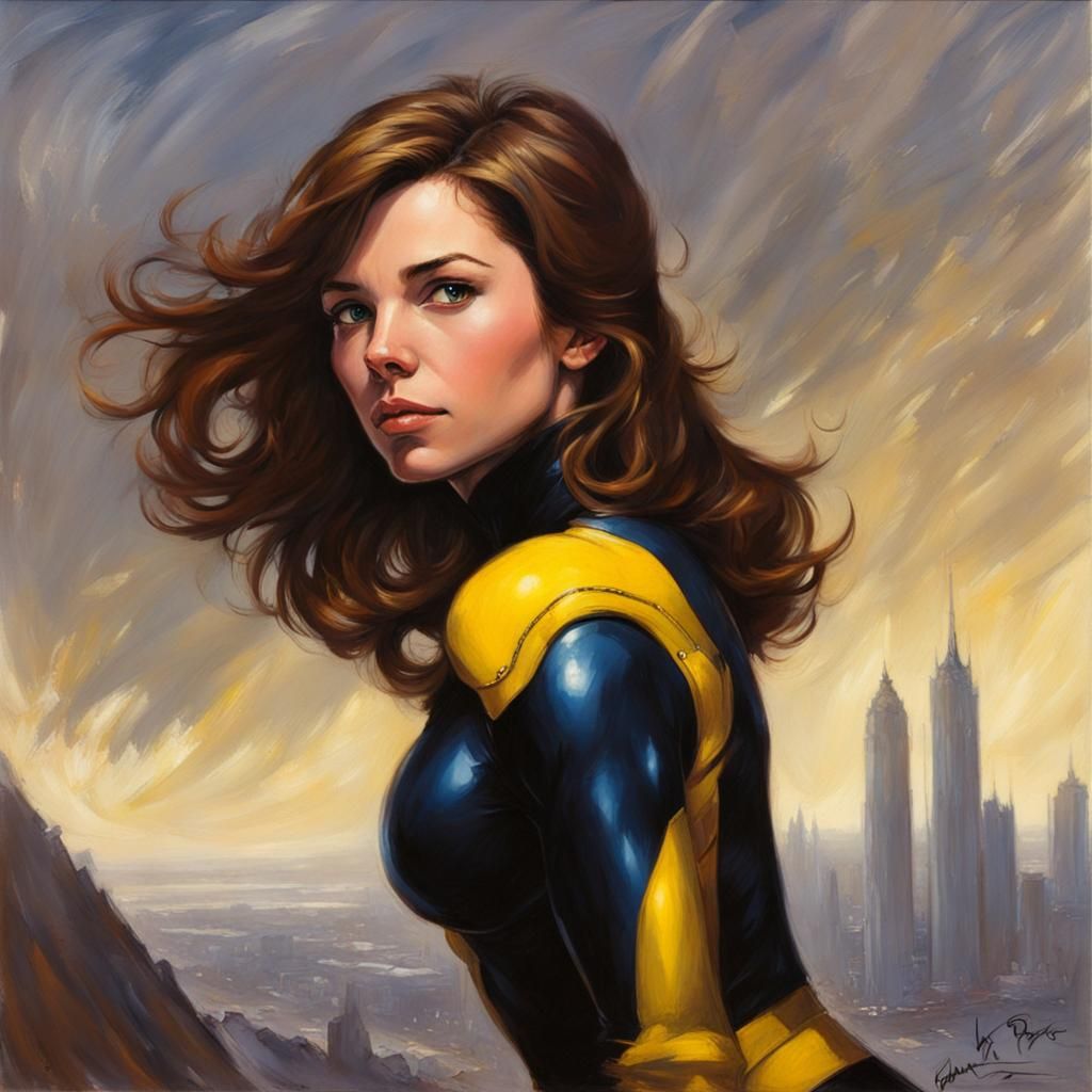 Kitty Pryde as Fantasy Art Oil Painting