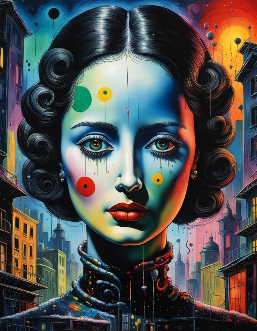 Surreal Portrait in Post-Apocalyptic Cityscape