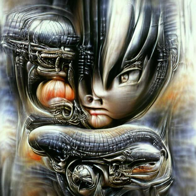 Biomechanical Monster in Giger Style