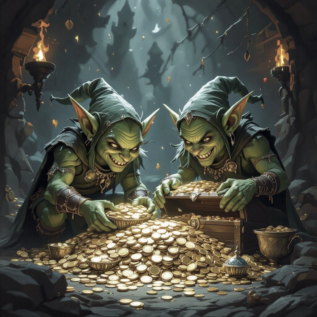 Goblins Pilfering Gold from Royal Treasury