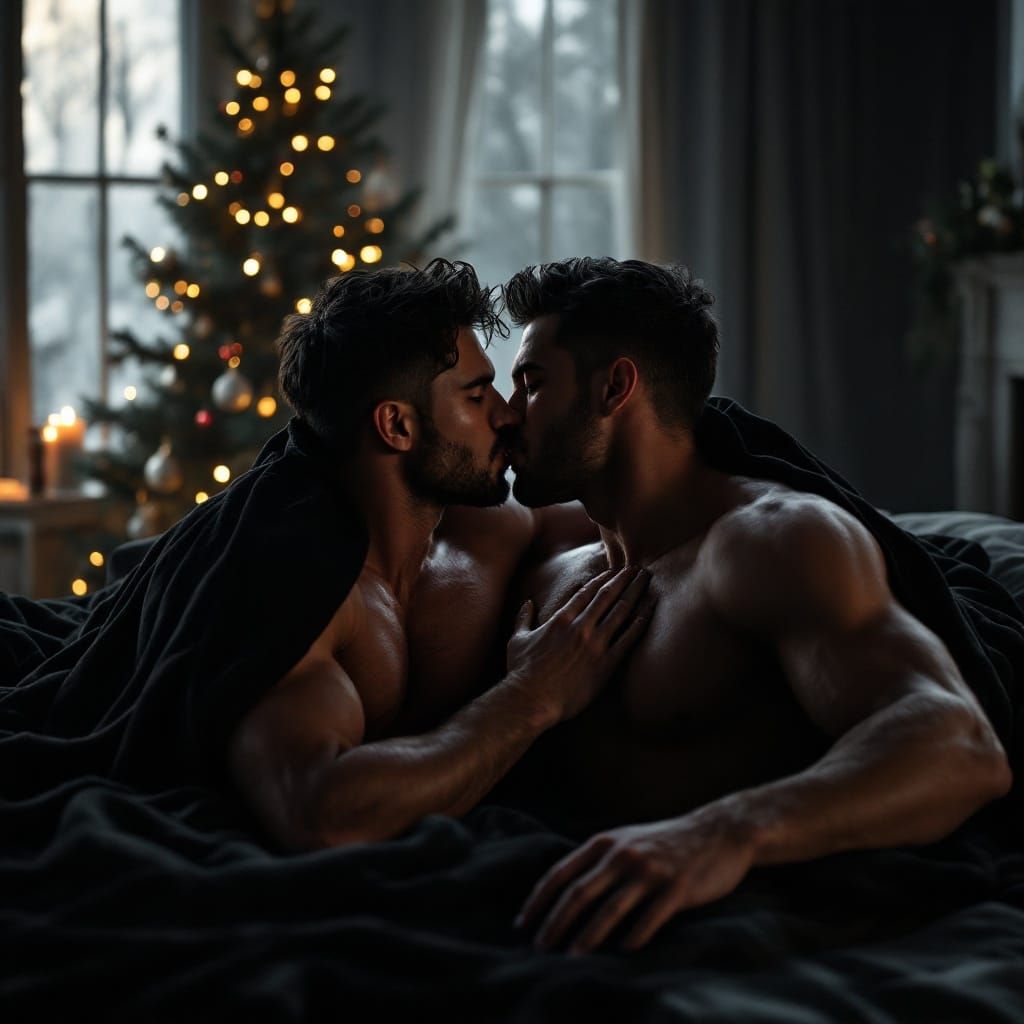 Romantic Encounter Under Starry Night