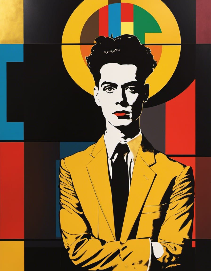 Pop Art Portrait Collage in Golden Ratio