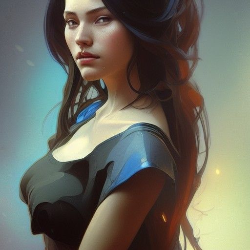 Beautiful Woman Portrait in Hyperdetailed Digital Art