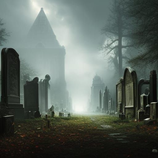 Haunted Pet Cemetery: Dystopian Horror in Expressionist Styl...