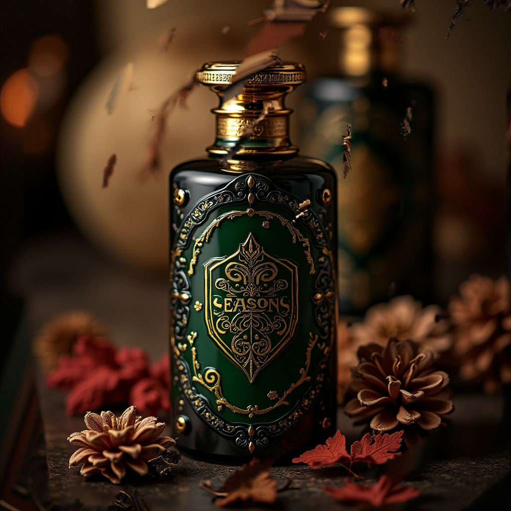 Seasons Luxury Fragrance Brand Logo in Cinematic Style