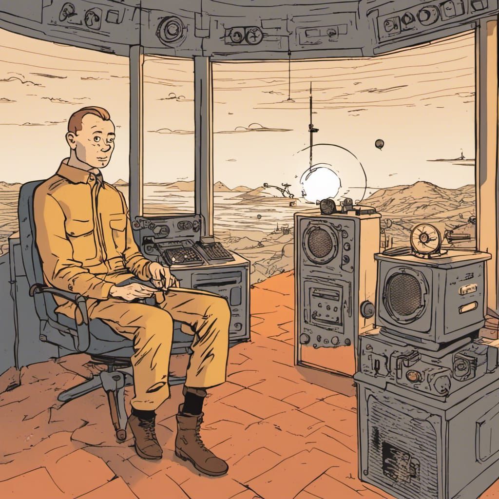 Ligne Clare Style - Radio Operator