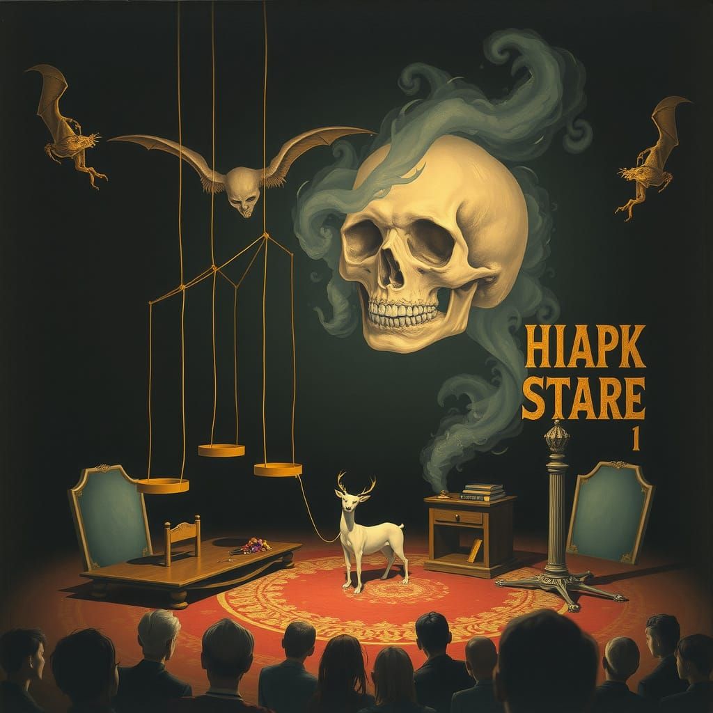 Ethereal Horror Masterpiece: Shadows Dance in Darkness