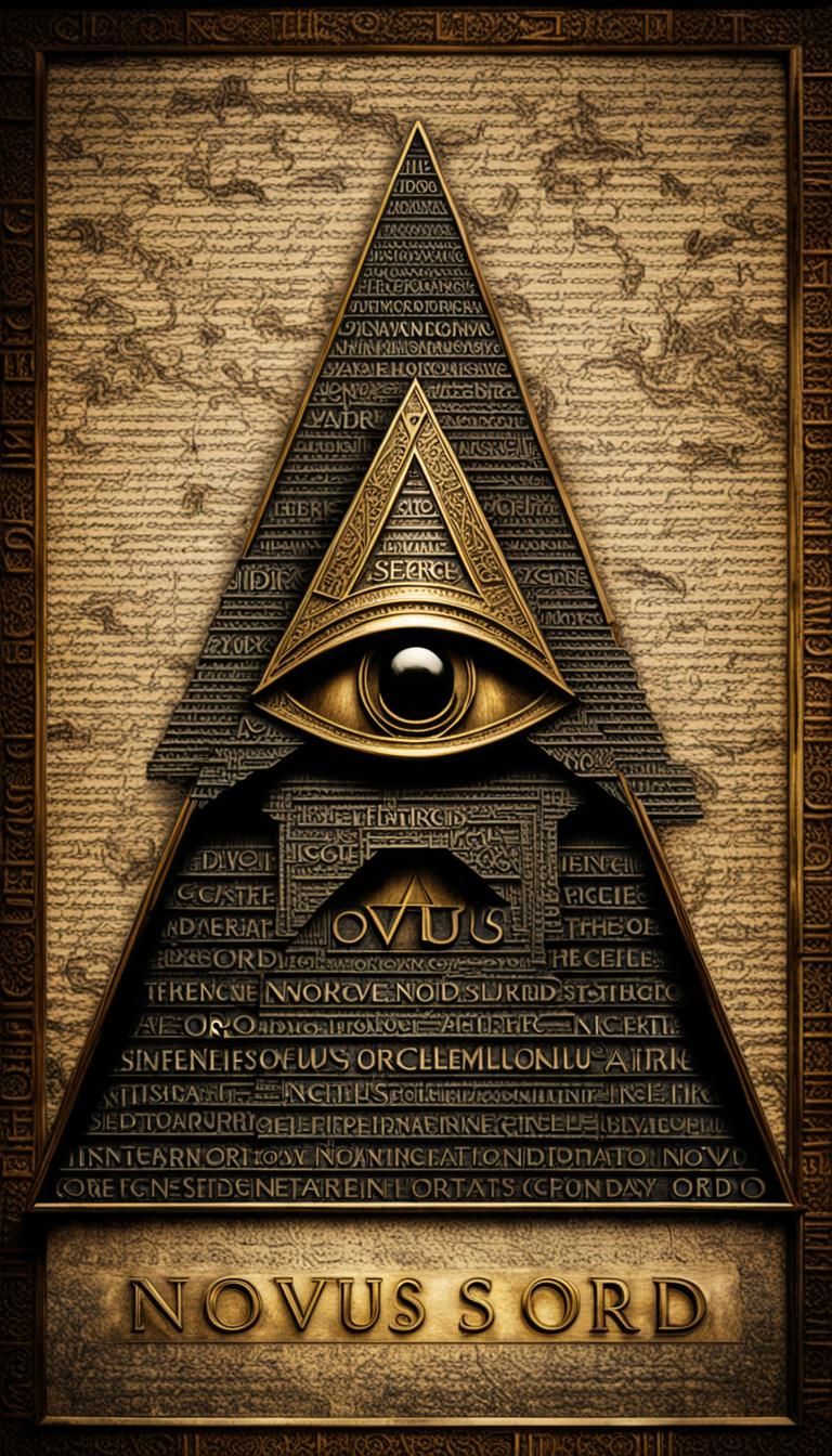 Intricate Word Art Engraving: Novus Ordo Seclorum