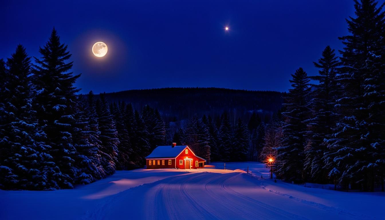 Madison Avenue Moonlight in Vermont AI Art